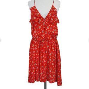 Rebecca Taylor Red Floral Dress Size S